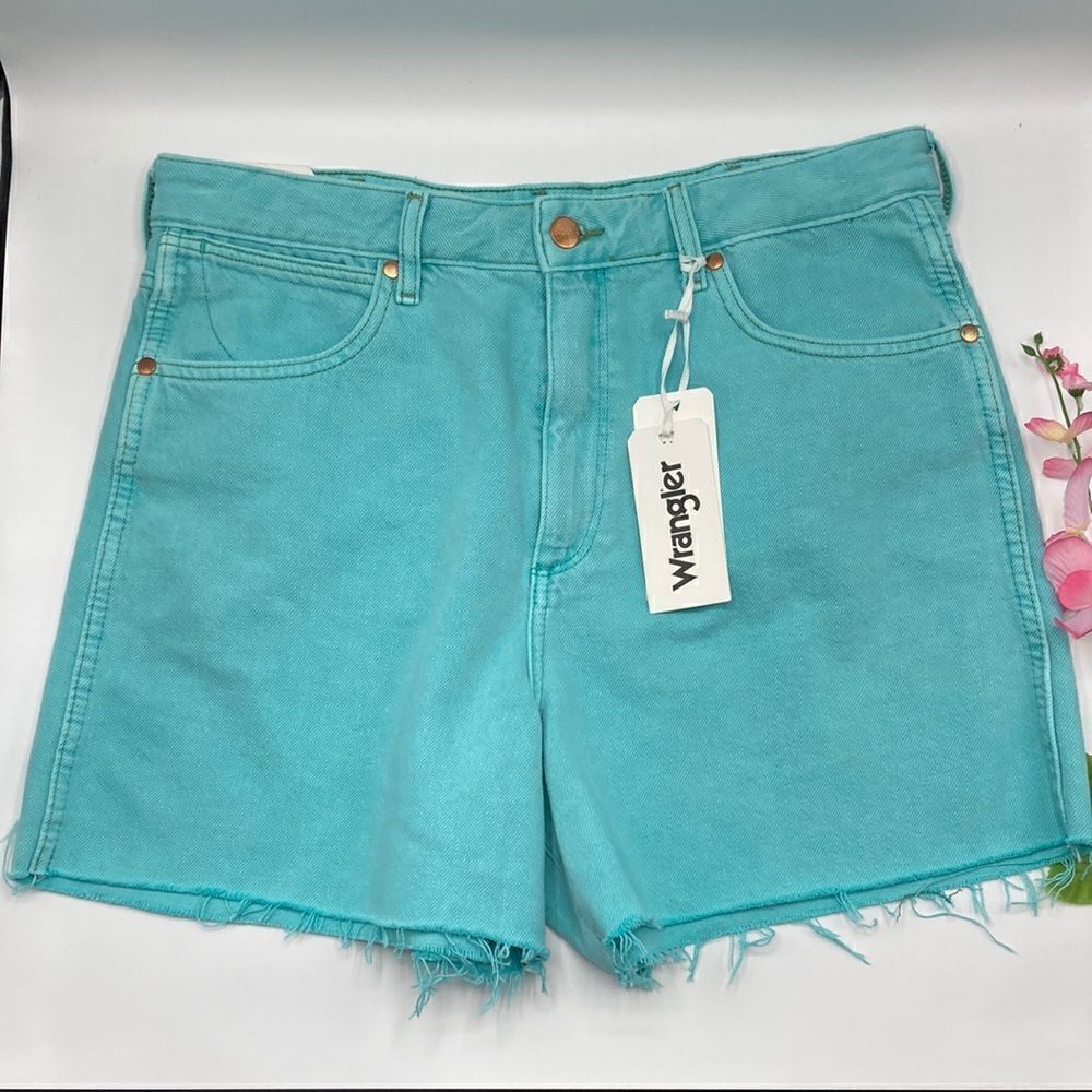 Wrangler Donna Regular Fit Cotton Denim Shorts Western Cowgirl Country Size W31